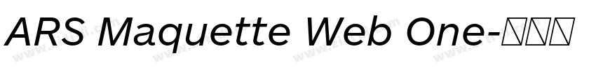 ARS Maquette Web One字体转换 ARS Maquette Web One字体转换